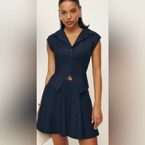 Reformation Blue Chrissa Two Piece, size 6